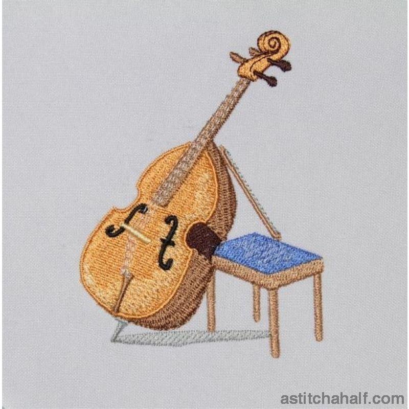 Double Bass Music Instrument - aStitch aHalf