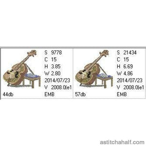 Double Bass Music Instrument - aStitch aHalf