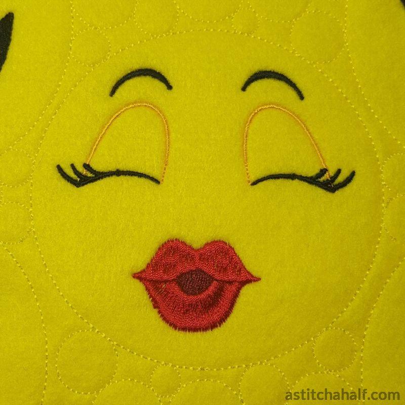 Emoji Family Placemat - aStitch aHalf