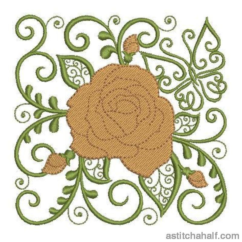 English Rose - aStitch aHalf