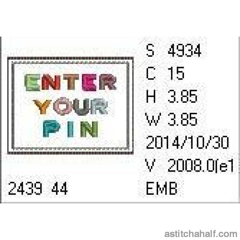 Enter Your Pin Pincushion - aStitch aHalf