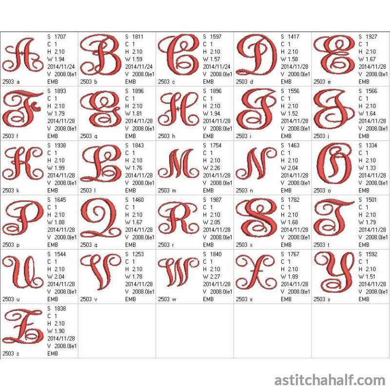 Fabulous Font Combo 1 - a-stitch-a-half