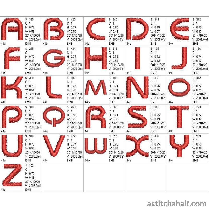 Fabulous Font Combo 3 - a-stitch-a-half