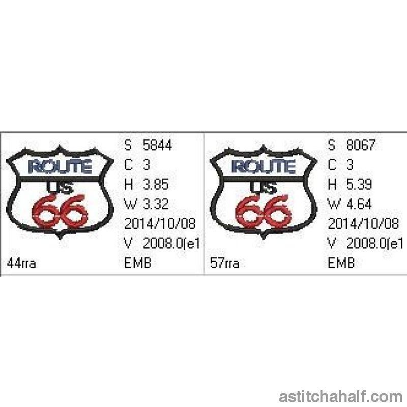 Famous Route 66 - aStitch aHalf