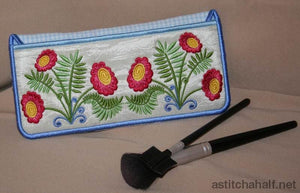 Fantasy Floral Cosmetic Bag - a-stitch-a-half