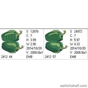 Farmers Green Bell Peppers - aStitch aHalf