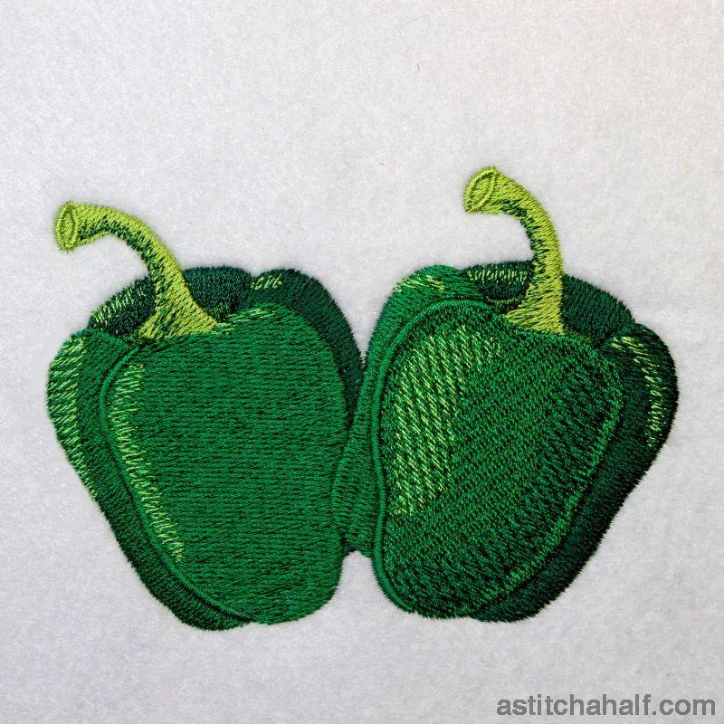 Farmers Green Bell Peppers - aStitch aHalf
