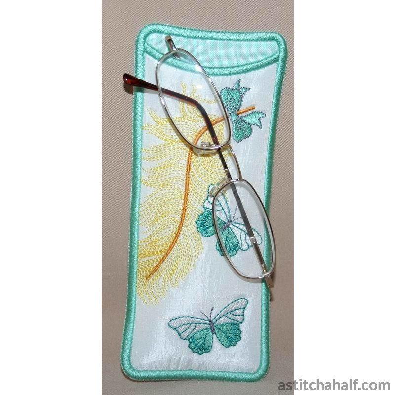 Feathery Eyeglass Cases 01 - a-stitch-a-half