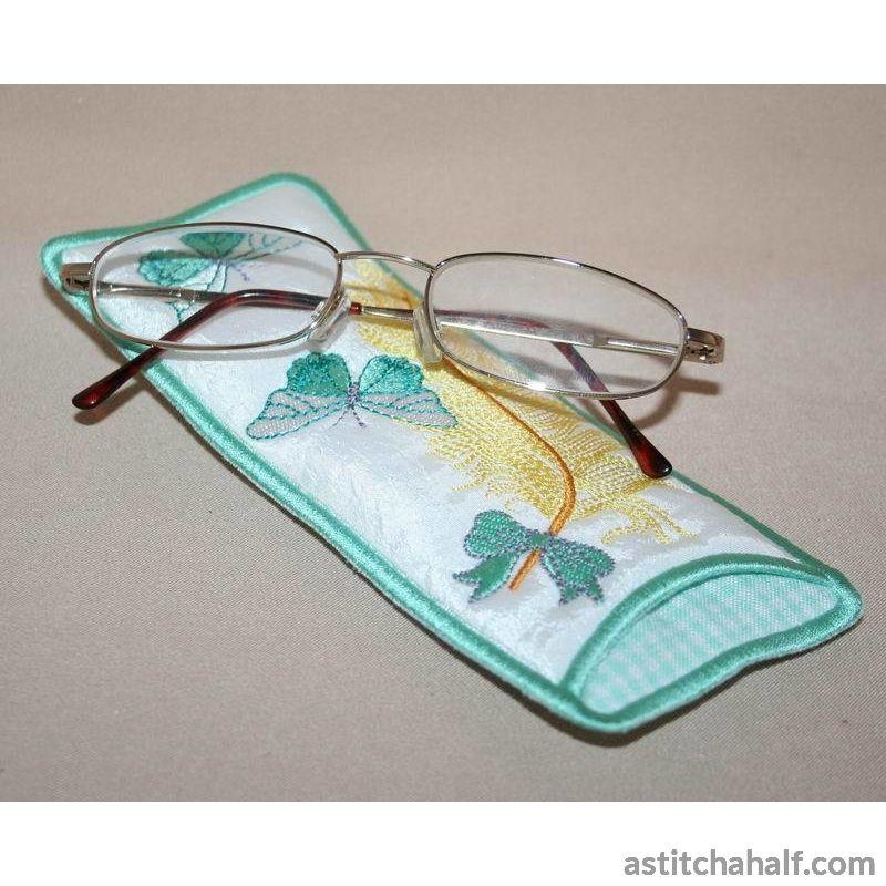 Feathery Eyeglass Cases 01 - a-stitch-a-half