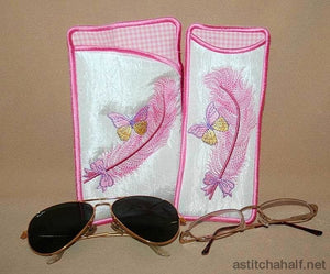 Feathery Eyeglass Cases 04 - a-stitch-a-half