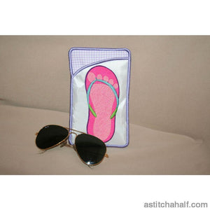Flip Flop Eyeglass Cases - aStitch aHalf