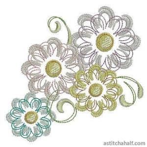 Floral Fluff Pastels - aStitch aHalf