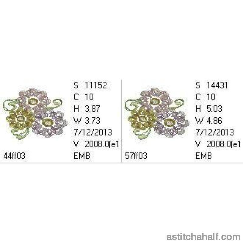 Floral Fluff Trio - aStitch aHalf