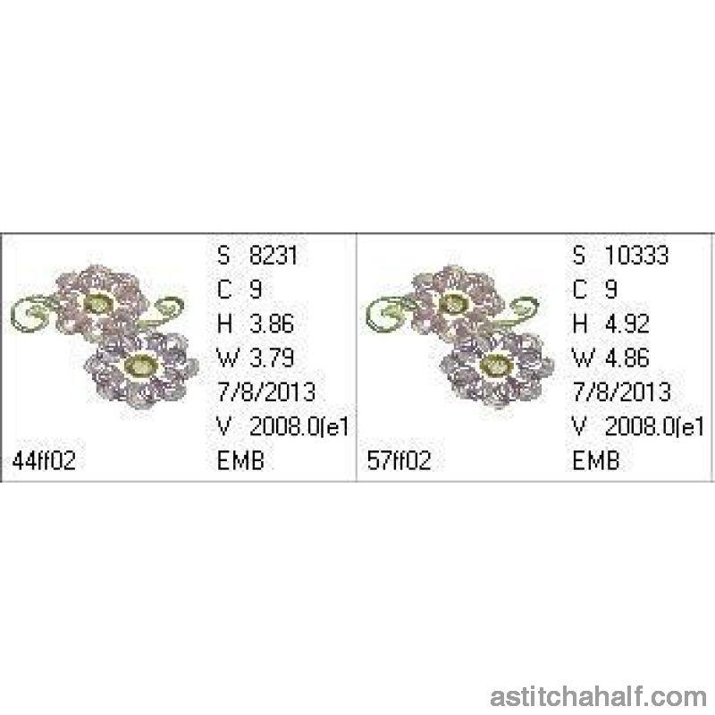 Floral Fluff Twin - aStitch aHalf