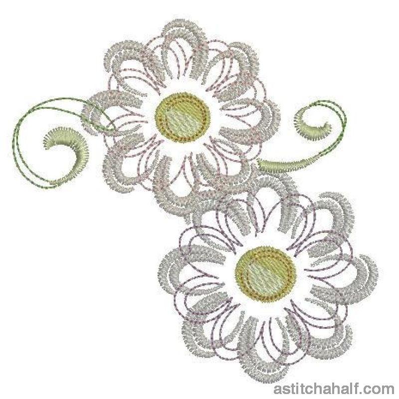 Floral Fluff Twin - aStitch aHalf