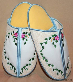 Floral Hearts Slippers - a-stitch-a-half