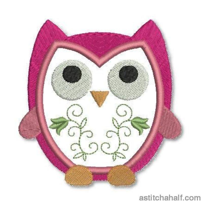 Floral Owl - aStitch aHalf