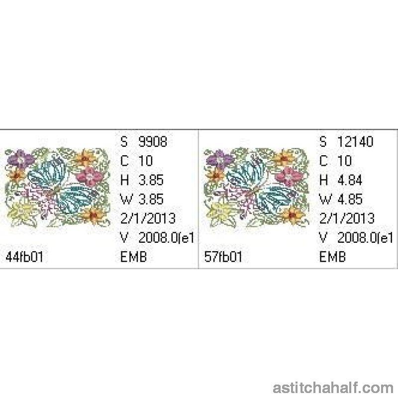 Flowery Flutterby - aStitch aHalf