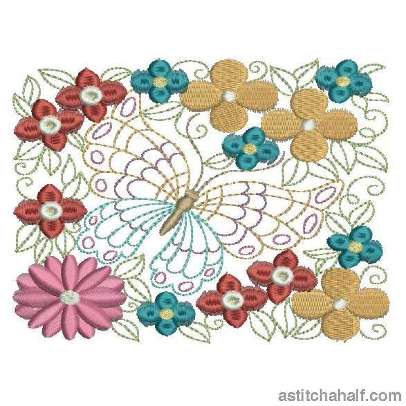Flowery Wings - aStitch aHalf