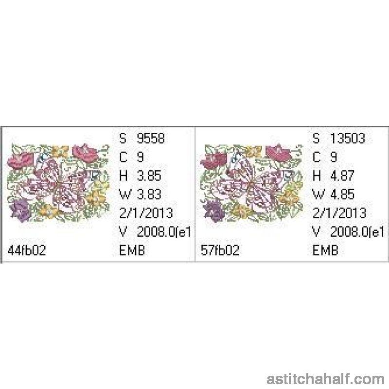 Flutterby Block - aStitch aHalf