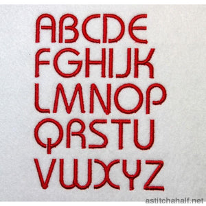 Font Bauhaus capital letters - aStitch aHalf