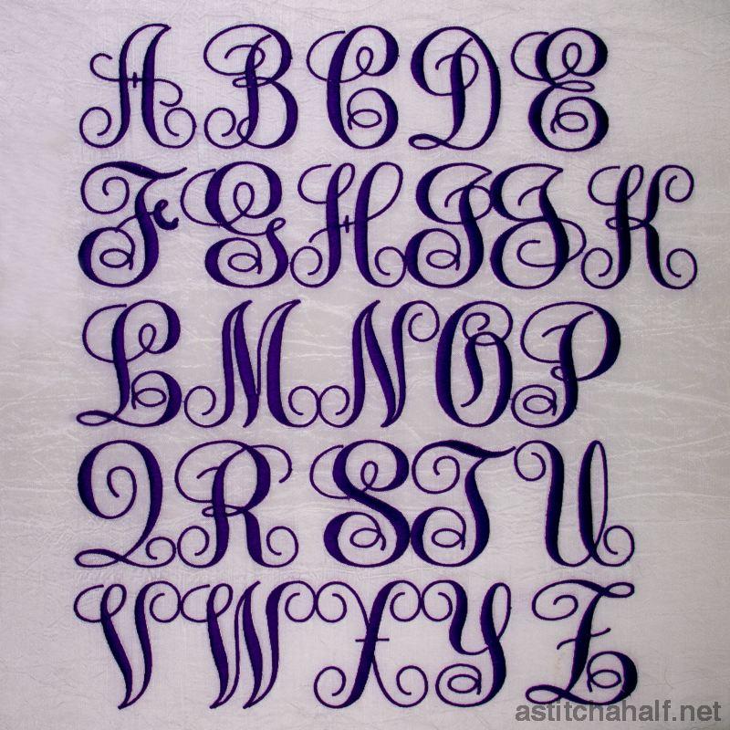 Font Simple Monogram Capital Letters - aStitch aHalf