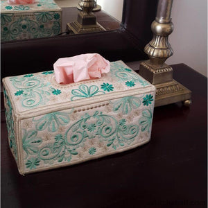 Forest Song Tissue Box Cover - aStitch aHalf