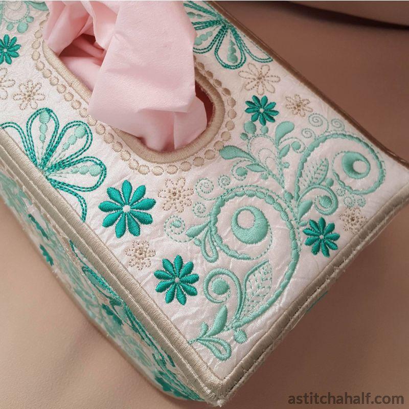 Forest Song Tissue Box Cover - aStitch aHalf