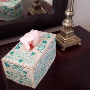 Forest Song Tissue Box Cover - aStitch aHalf