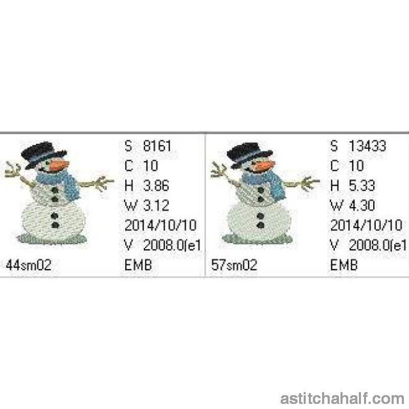 Frank Snowman - aStitch aHalf