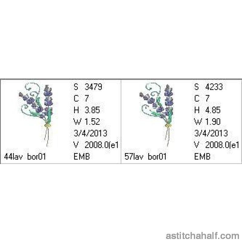 Franschhoek Lavender Border - aStitch aHalf
