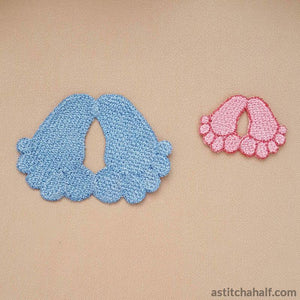 Freestanding Lace Baby Feet - aStitch aHalf