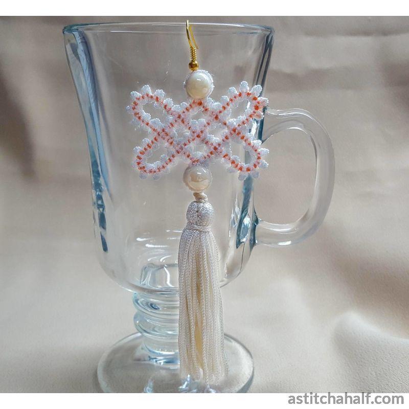 Freestanding Lace Celtic Knot Earrings - aStitch aHalf