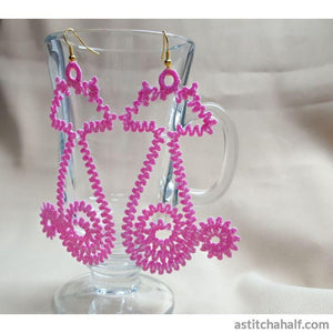 Freestanding Lace Feline Earrings - aStitch aHalf
