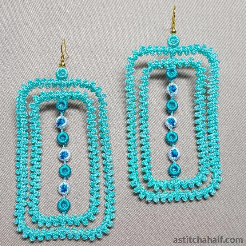 Freestanding Lace Framed Earrings - aStitch aHalf