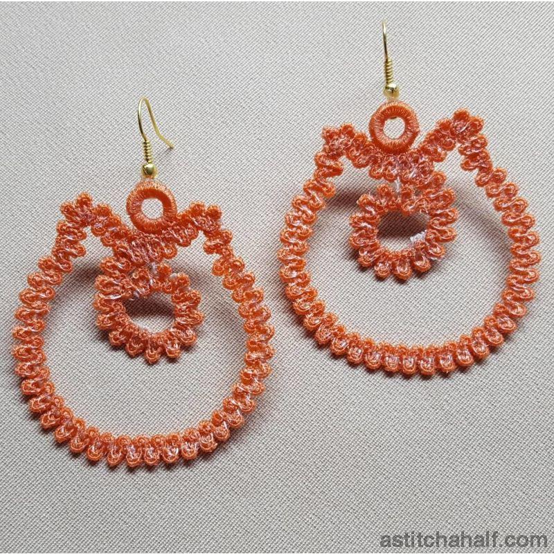 Freestanding Lace Kitty Earrings - aStitch aHalf