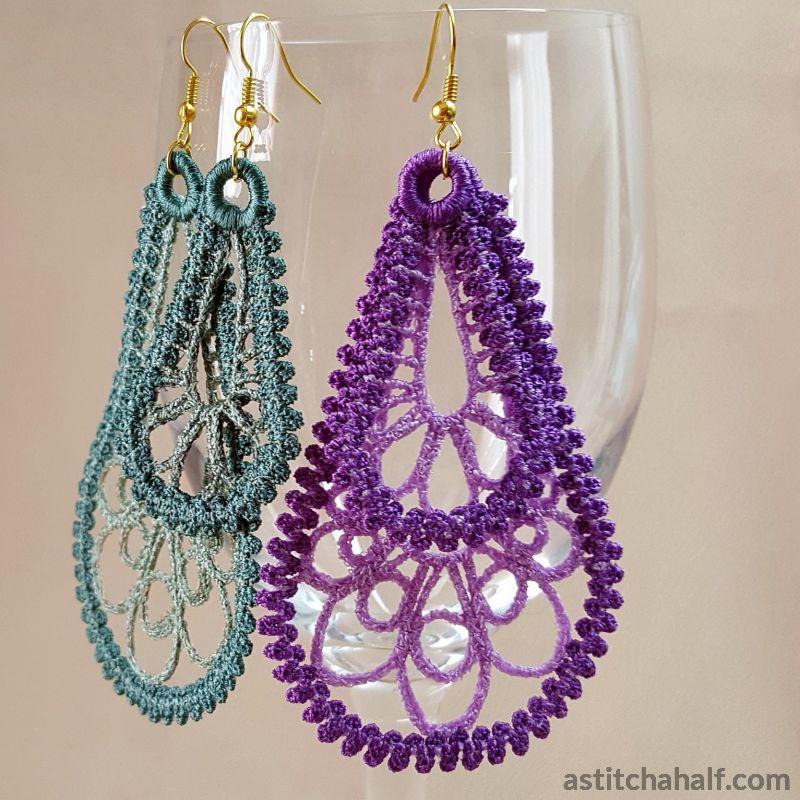 Freestanding Lace Loop Earrings - aStitch aHalf