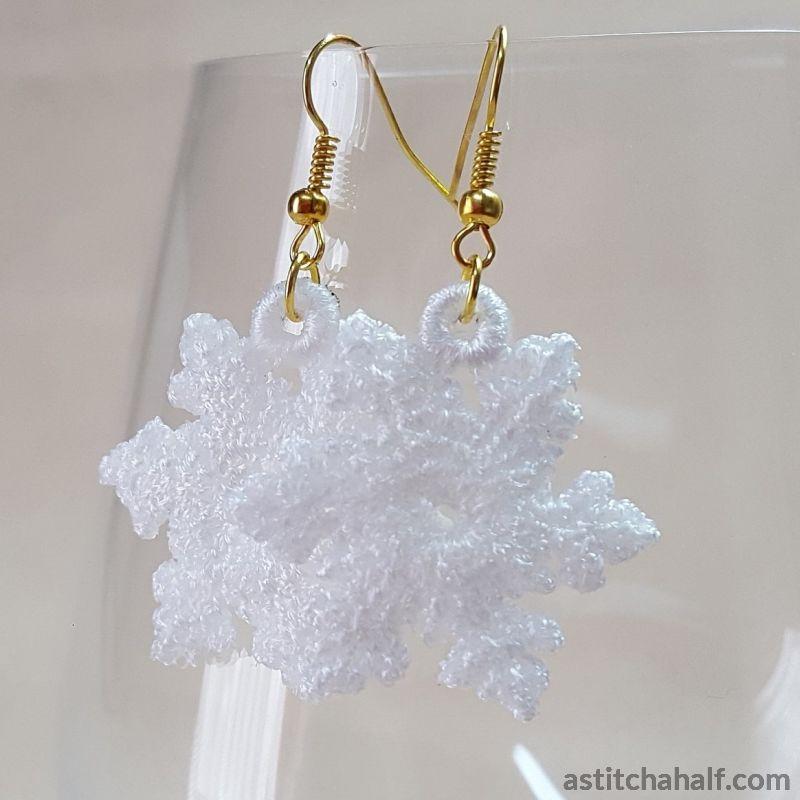 Freestanding Lace Snowflake Earrings - aStitch aHalf