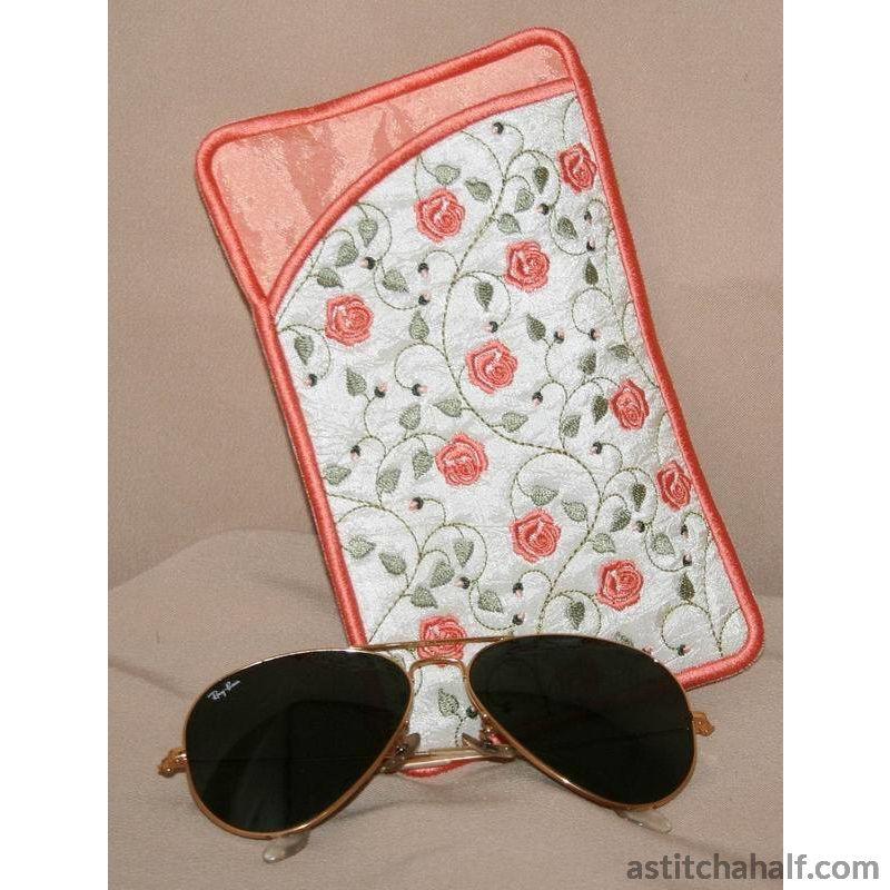 French Rose Eyeglass Cases - a-stitch-a-half