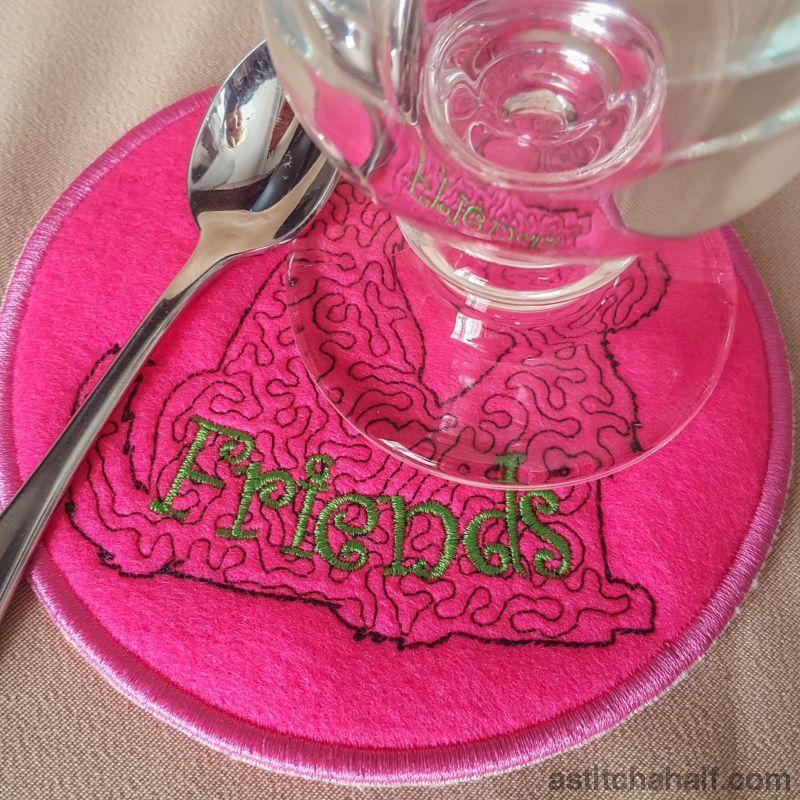 Friends Mug Rug - aStitch aHalf