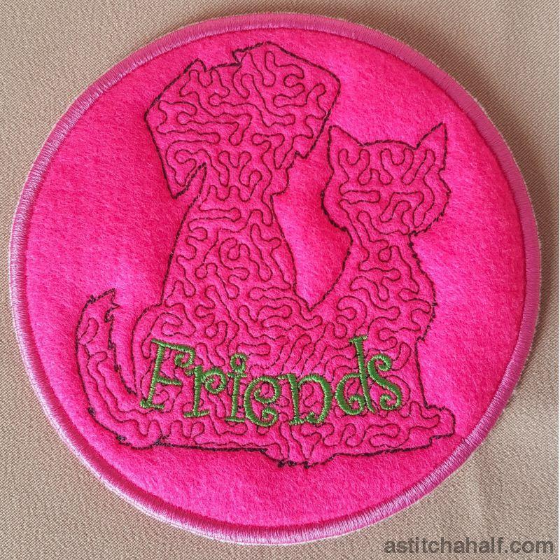 Friends Mug Rug - aStitch aHalf