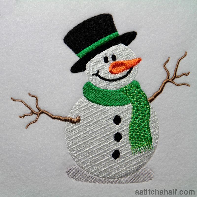 Frosty Snowman - aStitch aHalf