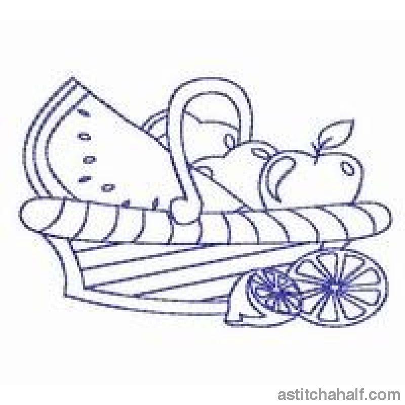Fruity Baskets Bluework - aStitch aHalf