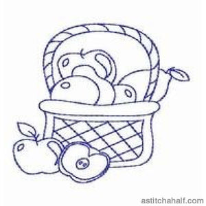 Fruity Baskets Bluework - aStitch aHalf