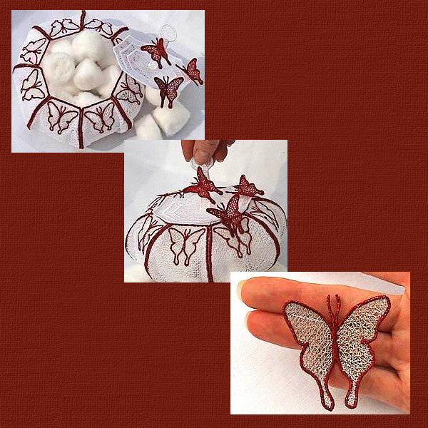 Freestanding Lace Butterfly Bowl - aStitch aHalf