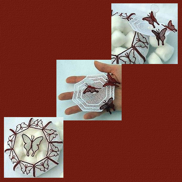 Freestanding Lace Butterfly Bowl - aStitch aHalf