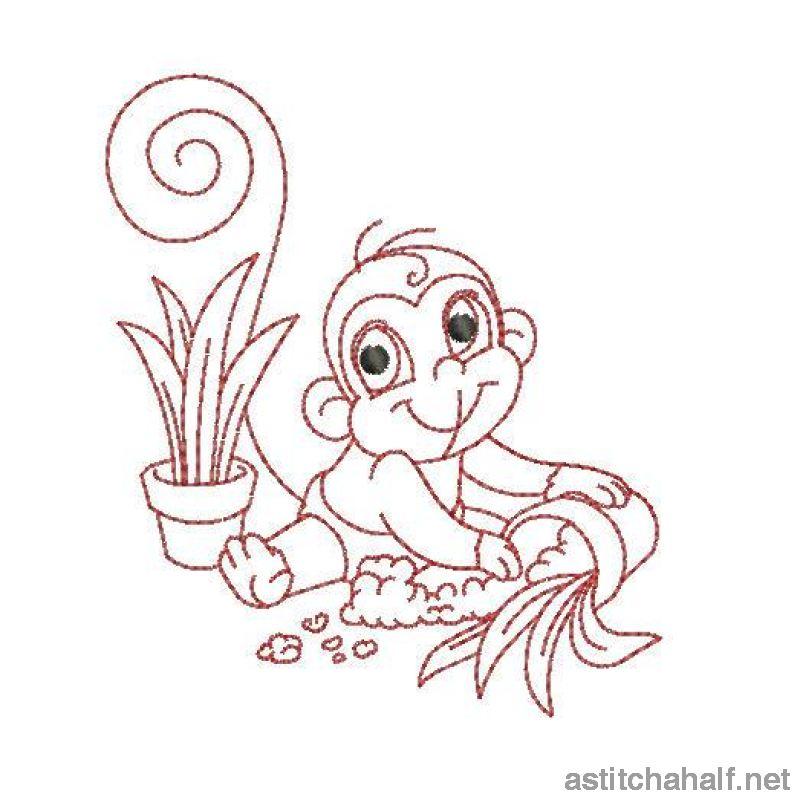 Funny Monkey Combo - a-stitch-a-half