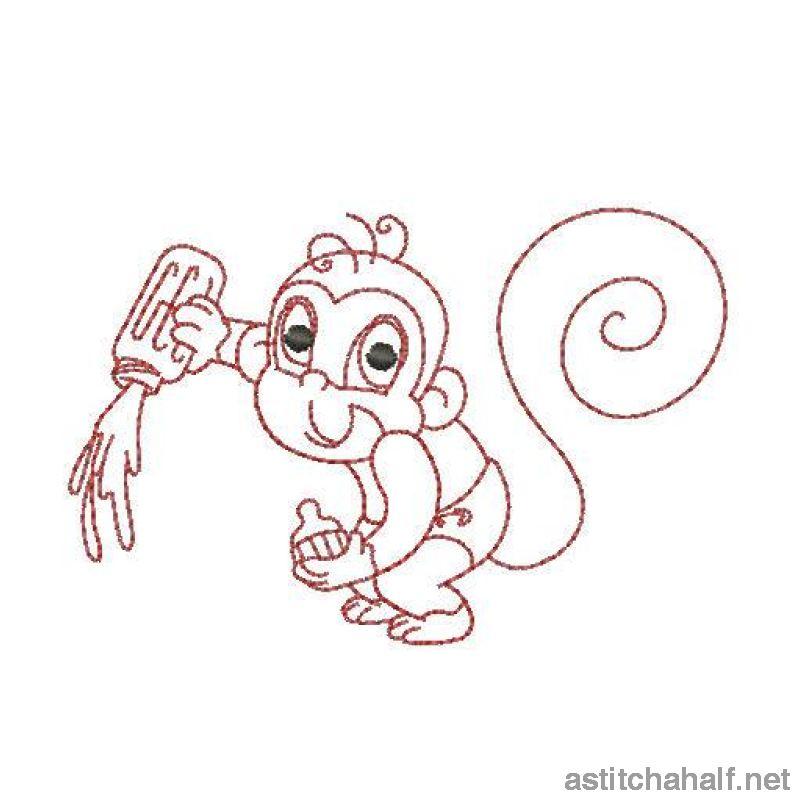 Funny Monkey Combo - a-stitch-a-half