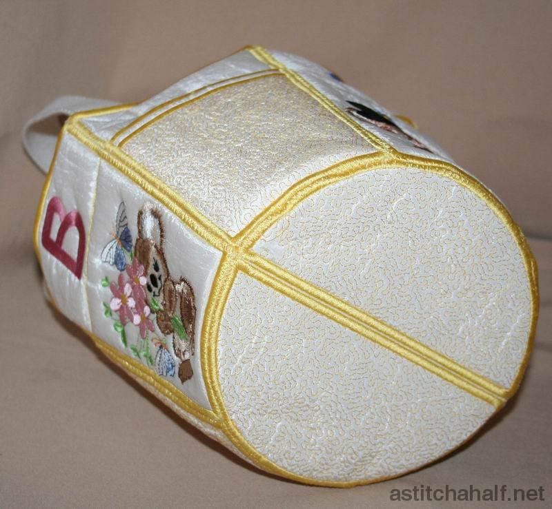 Fuzzy Bucket Tote ABC - aStitch aHalf