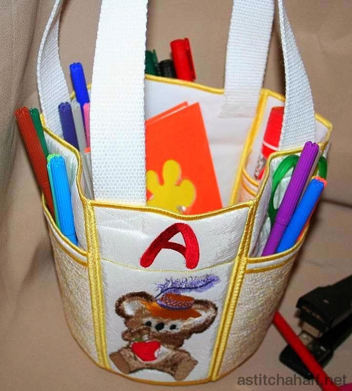 Fuzzy Bucket Tote ABC - aStitch aHalf